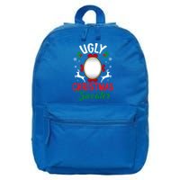 Funny Ugly Christmas Sweater With Mirror Gift 16 in Basic Backpack