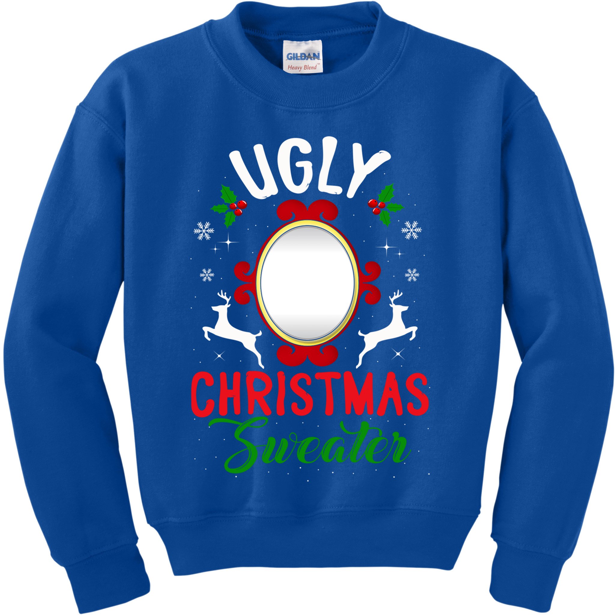 Funny Ugly Christmas Sweater With Mirror Gift Kids Sweatshirt