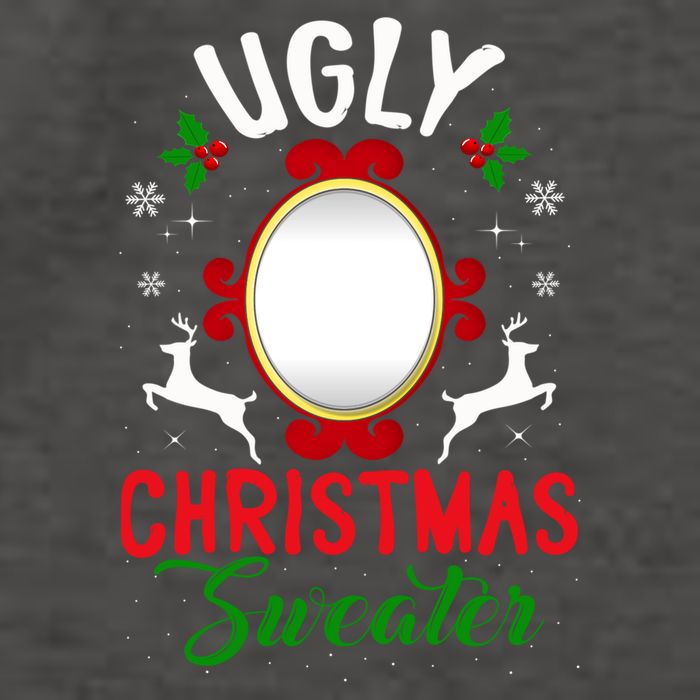 Funny Ugly Christmas Sweater With Mirror Gift Vector Backpack