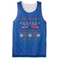 Firefighter Ugly Christmas Fire Truck Fire Novelty Party Gift Mesh Reversible Basketball Jersey Tank