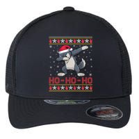 Funny Ugly Christmas Santa Hat Dabbing Wolf Ho Ho Ho Flexfit Unipanel Trucker Cap