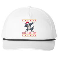 Funny Ugly Christmas Santa Hat Dabbing Wolf Ho Ho Ho Snapback Five-Panel Rope Hat