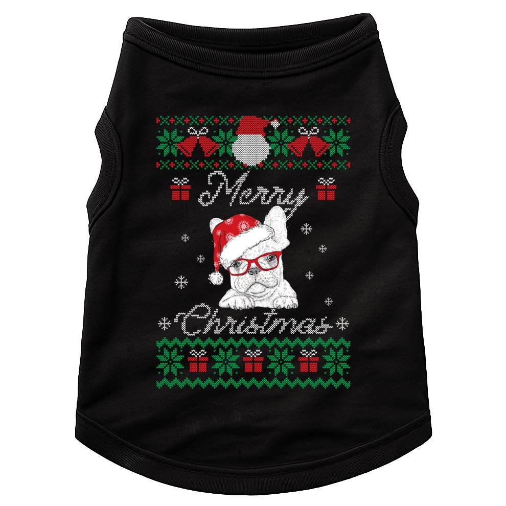 Frenchie Ugly Christmas Sweater Funny Gift French Bulldog Lovers Gift Doggie Tank