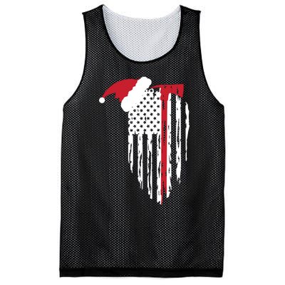 Firefighter Ugly Christmas Fireman Holiday Mesh Reversible Basketball Jersey Tank