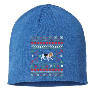 Funny Ugly Christmas Beagle Design Gift Sustainable Beanie