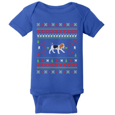 Funny Ugly Christmas Beagle Design Gift Baby Bodysuit