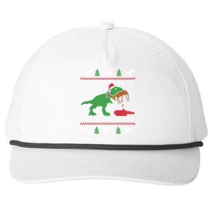 Funny Ugly Christmas Trex Reindeer Ugly Xmas Trex Funny Gift Snapback Five-Panel Rope Hat