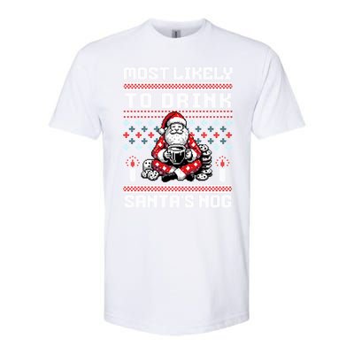 Funny Ugly Christmas Design Most Likely To Drink Santas Nog Softstyle CVC T-Shirt