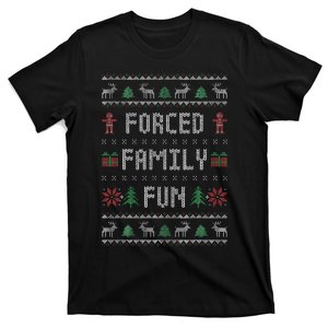 Funny Ugly Christmas Sweater Forced Family Fun Christmas T-Shirt