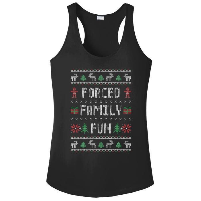 Funny Ugly Christmas Sweater Forced Family Fun Christmas Ladies PosiCharge Competitor Racerback Tank