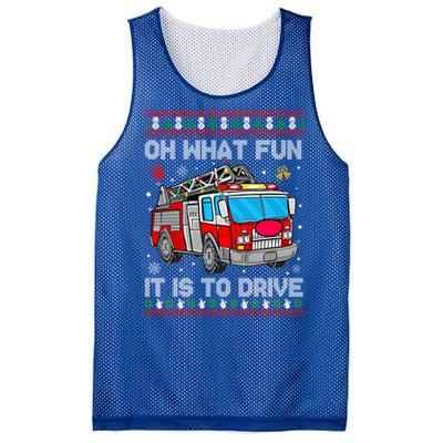 Firefighter Ugly Christmas Fire Fire Truck Party Gift Mesh Reversible Basketball Jersey Tank