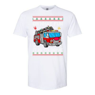 Firefighter Ugly Christmas Fire Fire Truck Party Gift Softstyle CVC T-Shirt