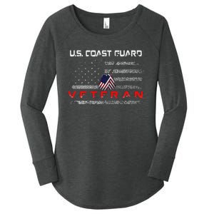 Funny Us Coast Guard Veteran Veteran Flag Women's Perfect Tri Tunic Long Sleeve Shirt