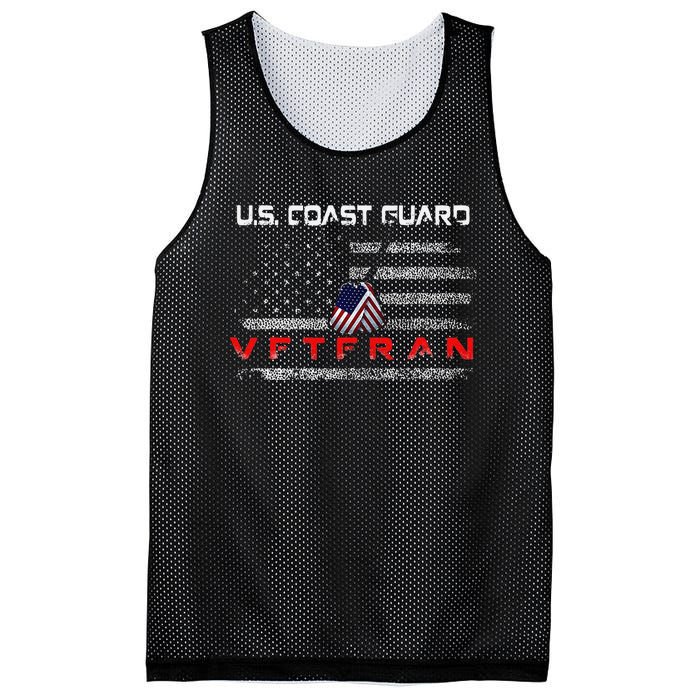 Funny Us Coast Guard Veteran Veteran Flag Mesh Reversible Basketball Jersey Tank