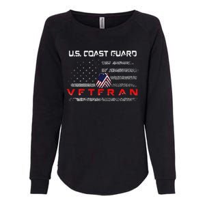 Funny Us Coast Guard Veteran Veteran Flag Womens California Wash Sweatshirt