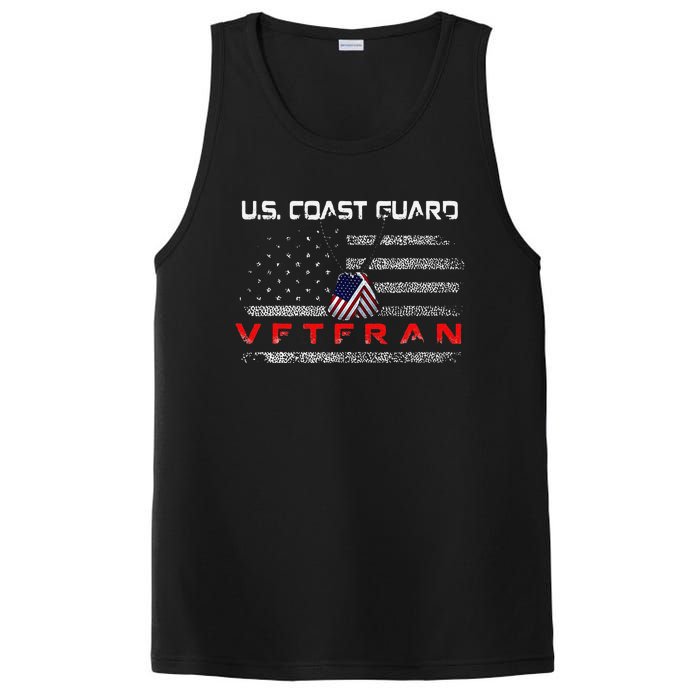 Funny Us Coast Guard Veteran Veteran Flag PosiCharge Competitor Tank