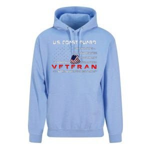 Funny Us Coast Guard Veteran Veteran Flag Unisex Surf Hoodie