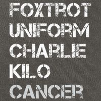 Foxtrot Uniform Charlie Kilo Fuck Lung Cancer Cotton Canvas Backpack