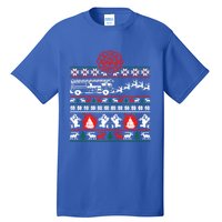 Firefighter Ugly Christmas Funny Fire Fire Truck Gift Tall T-Shirt