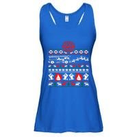 Firefighter Ugly Christmas Funny Fire Fire Truck Gift Ladies Essential Flowy Tank