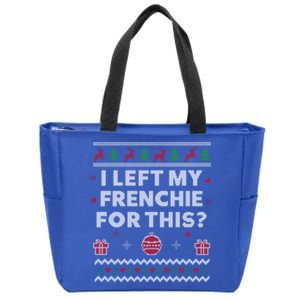 Frenchie Ugly Christmas Funny French Bulldog Dog Xmas Gift Zip Tote Bag