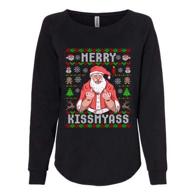 Funny Ugly Christmas Merry Myass Pun Gift Meaningful Gift Womens California Wash Sweatshirt