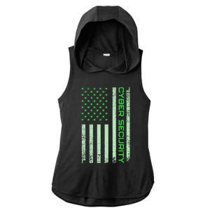 Funny Usa Cyber Security Art Anti Malware Geek Ladies PosiCharge Tri-Blend Wicking Draft Hoodie Tank