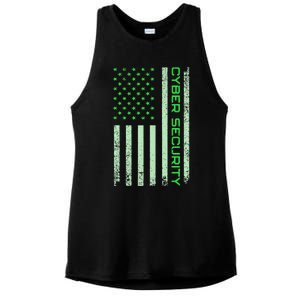 Funny Usa Cyber Security Art Anti Malware Geek Ladies PosiCharge Tri-Blend Wicking Tank