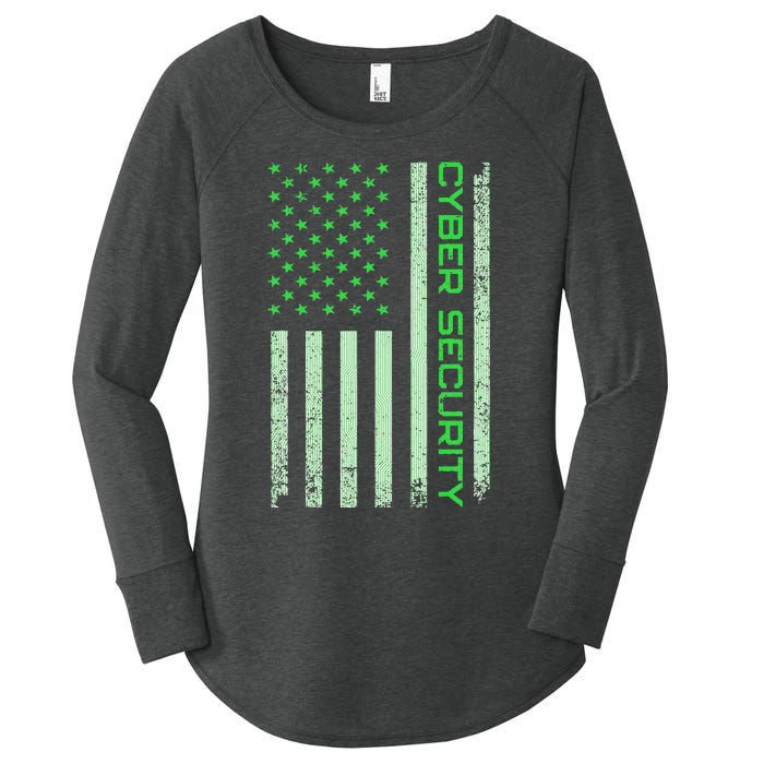 Funny Usa Cyber Security Art Anti Malware Geek Women's Perfect Tri Tunic Long Sleeve Shirt