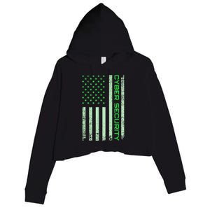 Funny Usa Cyber Security Art Anti Malware Geek Crop Fleece Hoodie