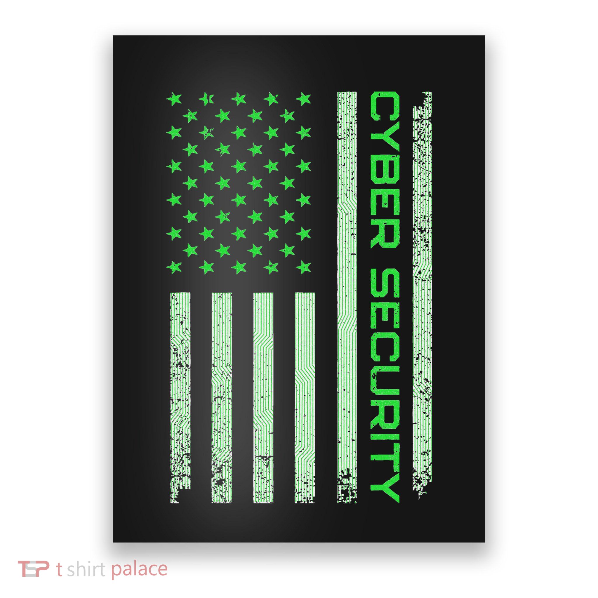 Funny Usa Cyber Security Art Anti Malware Geek Poster