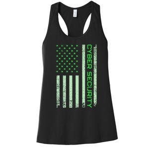 Funny Usa Cyber Security Art Anti Malware Geek Women's Racerback Tank