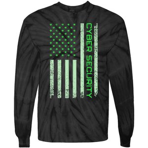 Funny Usa Cyber Security Art Anti Malware Geek Tie-Dye Long Sleeve Shirt