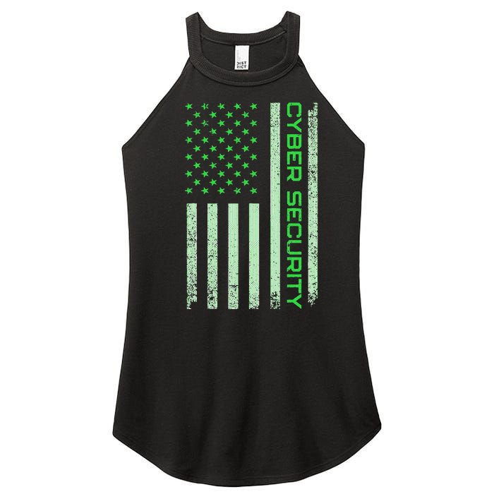 Funny Usa Cyber Security Art Anti Malware Geek Women's Perfect Tri Rocker Tank