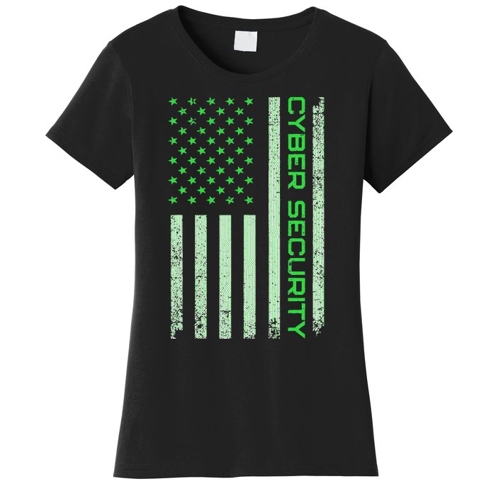 Funny Usa Cyber Security Art Anti Malware Geek Women's T-Shirt