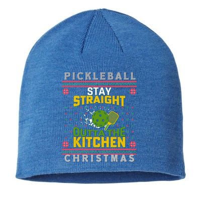 Funny Ugly Christmas Sweater Kitchen Ace Pickleball Player Great Gift Sustainable Beanie