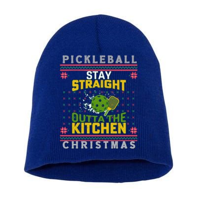 Funny Ugly Christmas Sweater Kitchen Ace Pickleball Player Great Gift Short Acrylic Beanie