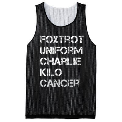 Foxtrot Uniform Charlie Kilo Fuck Lung Cancer Mesh Reversible Basketball Jersey Tank