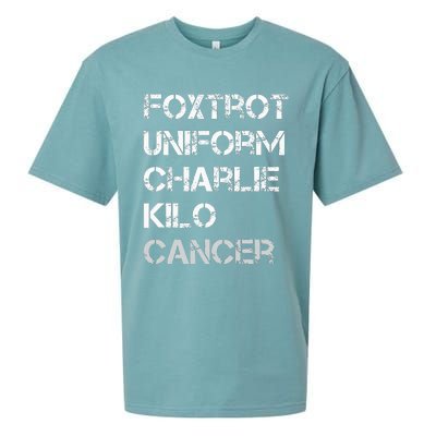 Foxtrot Uniform Charlie Kilo Fuck Lung Cancer Sueded Cloud Jersey T-Shirt