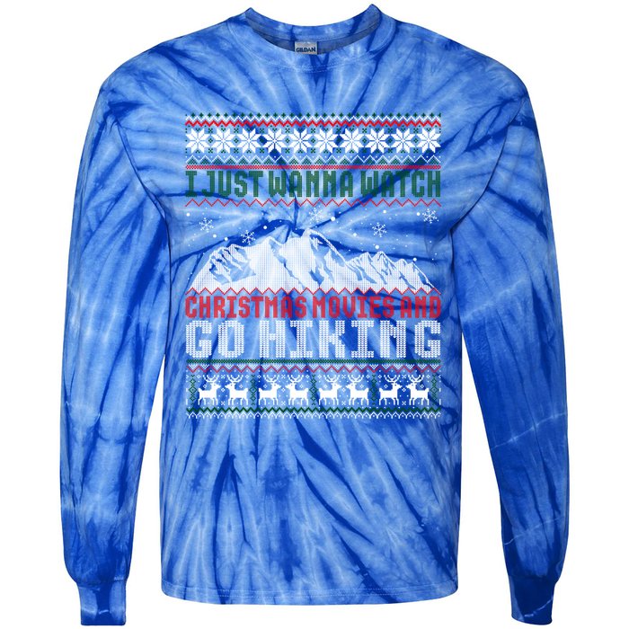 Funny Ugly Christmas Sweater Camper Hiker Go Hiking Gift Tie-Dye Long Sleeve Shirt