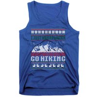 Funny Ugly Christmas Sweater Camper Hiker Go Hiking Gift Tank Top