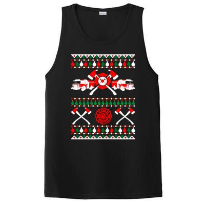 Firefighter Ugly Christmas PosiCharge Competitor Tank