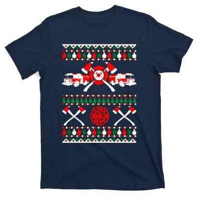 Firefighter Ugly Christmas T-Shirt