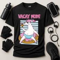 Funny Unicorn Chillin On Donut In Vacay Mode Gift Performance Shirt