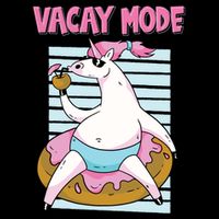 Funny Unicorn Chillin On Donut In Vacay Mode Gift Performance Shirt