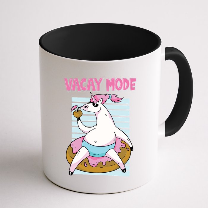 Funny Unicorn Chillin On Donut In Vacay Mode Gift Mug