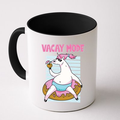 Funny Unicorn Chillin On Donut In Vacay Mode Gift Mug
