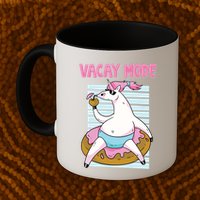 Funny Unicorn Chillin On Donut In Vacay Mode Gift Mug
