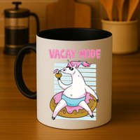 Funny Unicorn Chillin On Donut In Vacay Mode Gift Mug
