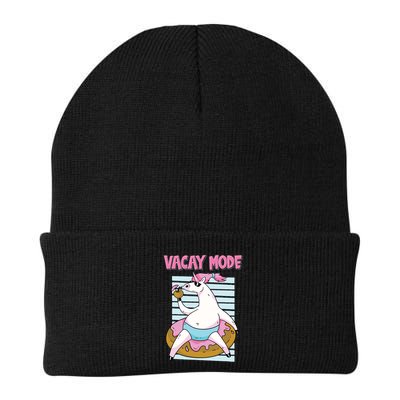 Funny Unicorn Chillin On Donut In Vacay Mode Gift Beanie